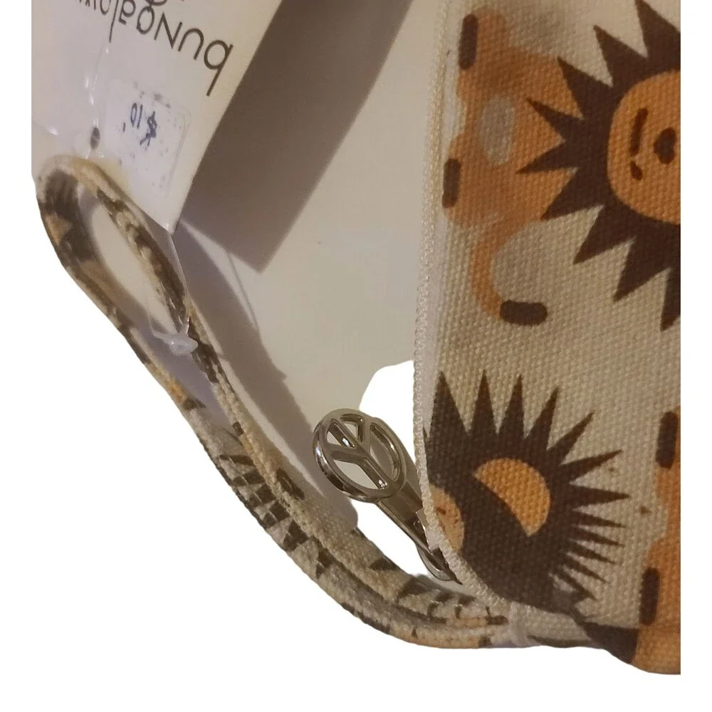 Bungalow 360 Lion Canvas Small Wrist Wristlett Coin Card Cash Purse Lined NWT
